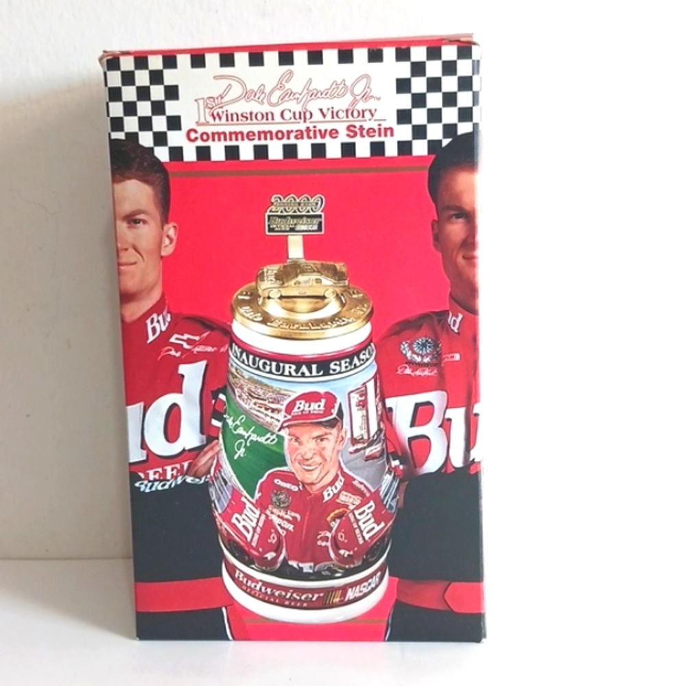 Dale Earnhardt Jr. 2000 1st NASCAR Winston Cup Victory Budweiser Stein Open Box
